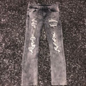 Grey boys encrypted jeans